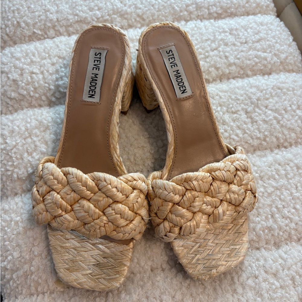 Steve Madden Cream Braided Espadrilles